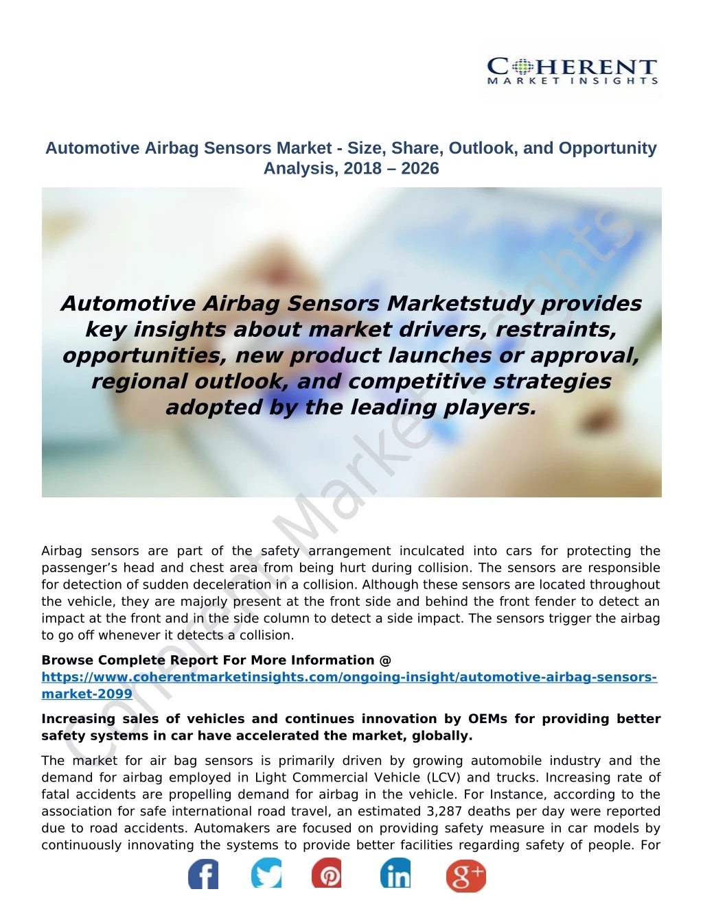 automotive airbag sensors market size share