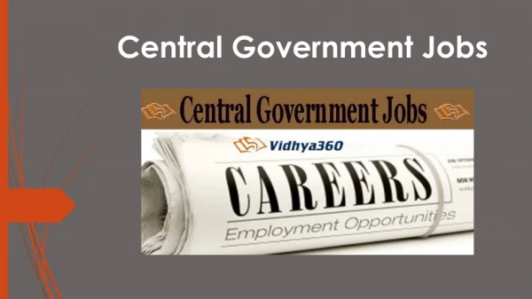 Latest Central Government Jobs 2019 - Upcoming Central Govt Notification