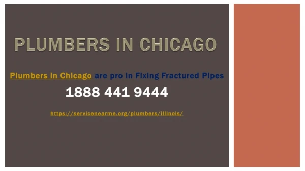 Plumbers in Chicago are pro in Fixing Fractured Pipes