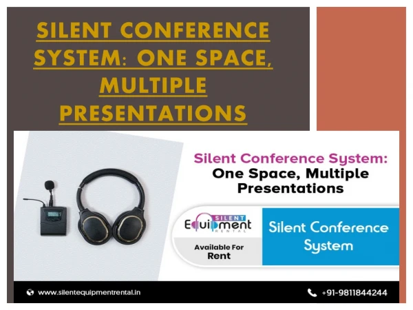 Silent Conference Systems in Delhi, Hire Conference Equipment - Grotal