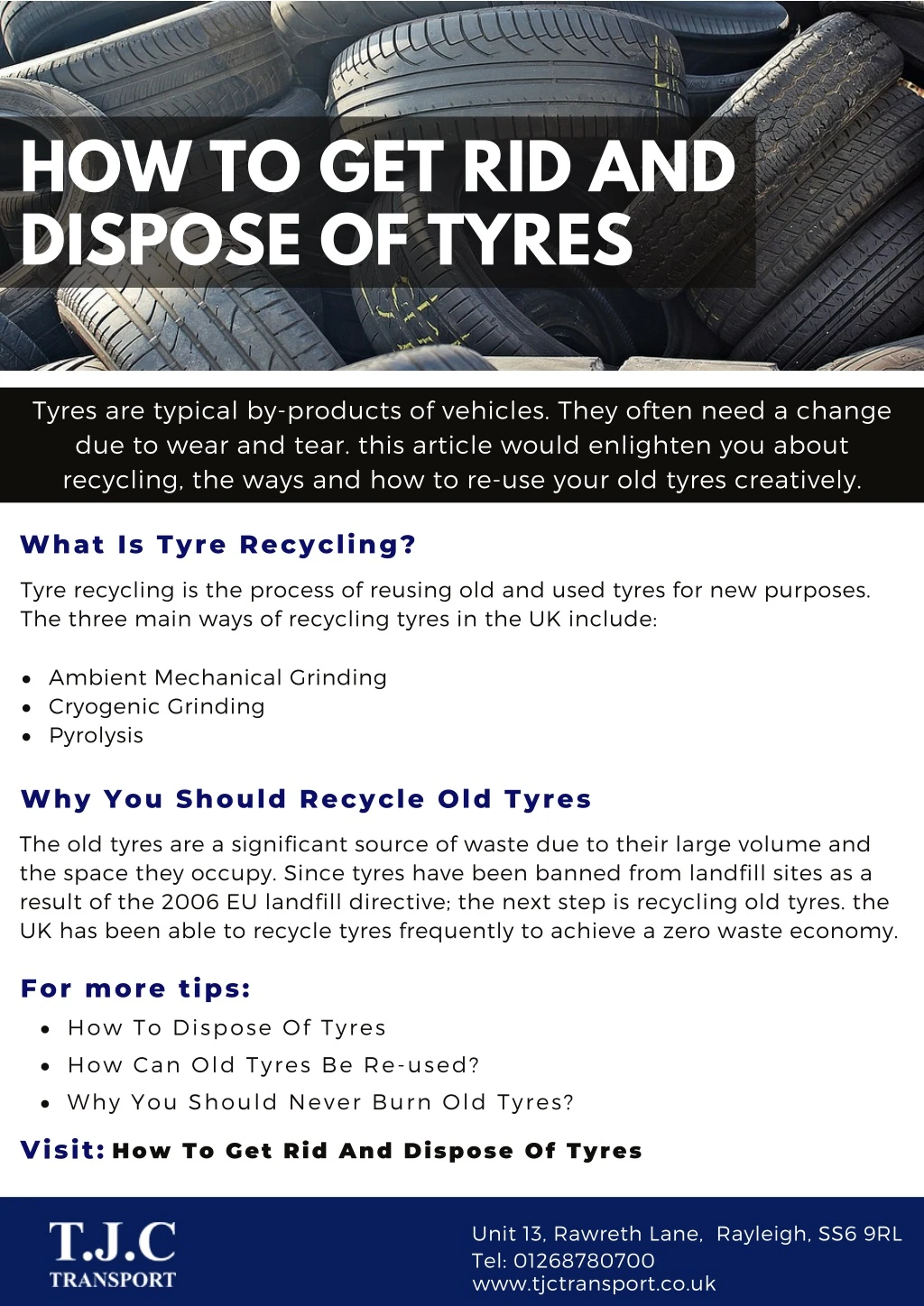 how to get rid and dispose of tyres