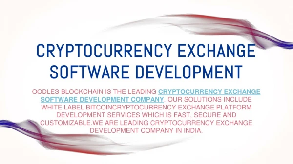 cryptocurrency exchange development company in India.