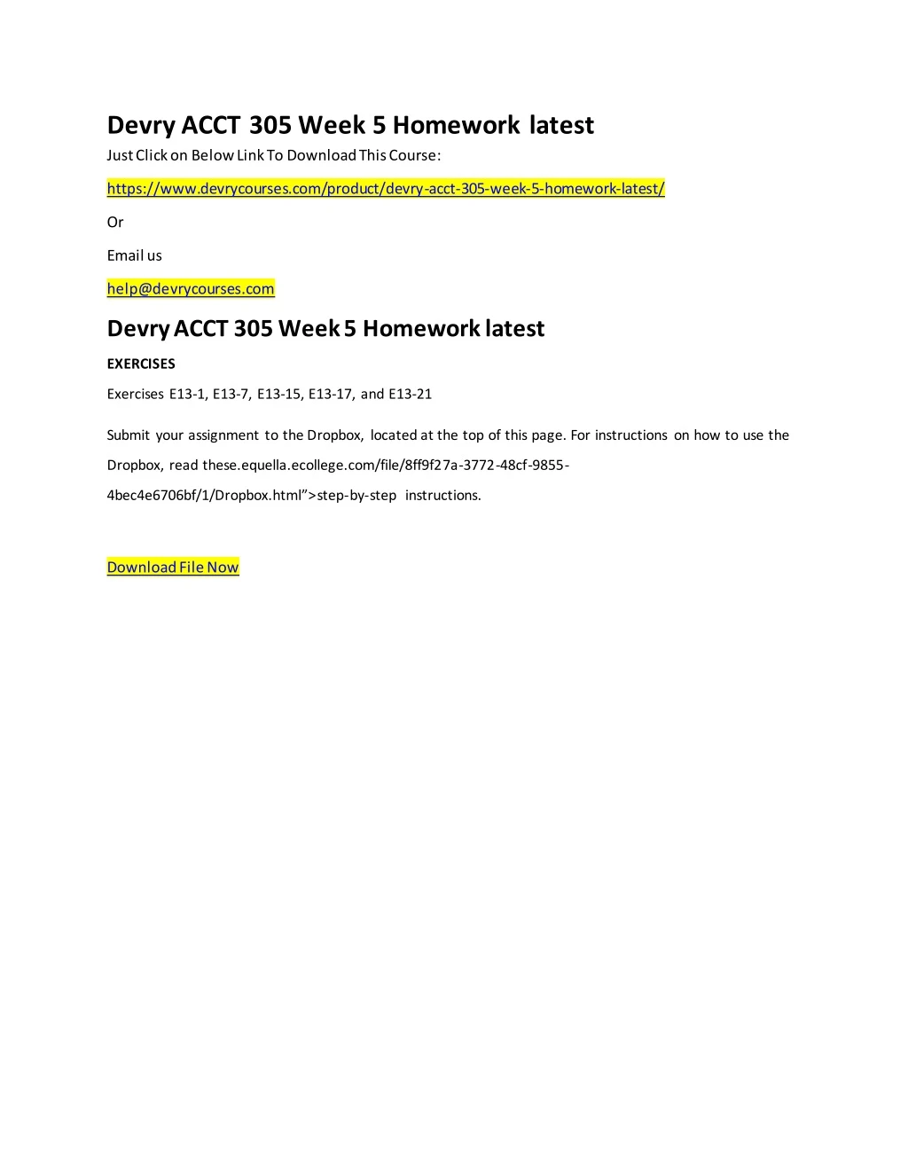 devry acct 305 week 5 homework latest just click