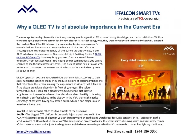 Why a QLED TV is of absolute Importance in the Current Era