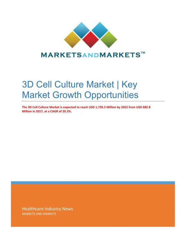 3D Cell Culture Market Emerging Trends
