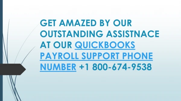 QuickBooks Payroll Support Phone Number !(800)674-9538