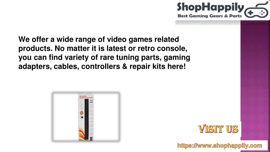 we offer a wide range of video games related