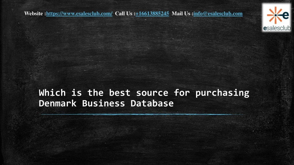 which is the best source for purchasing denmark business database