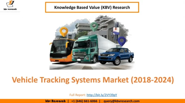 Vehicle Tracking Systems Market Size- KBV Research
