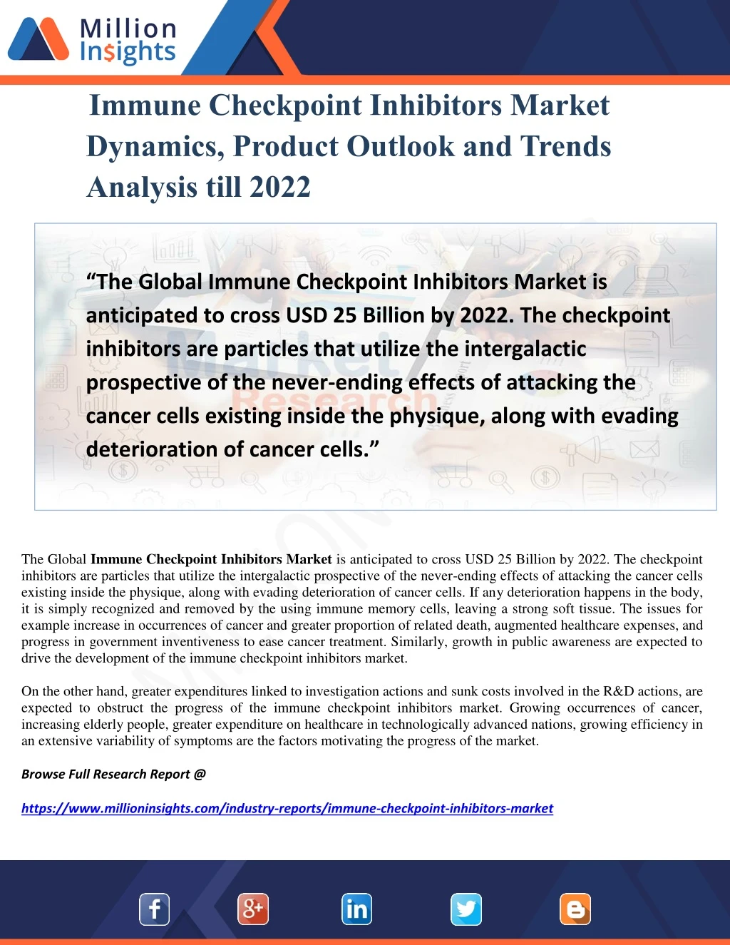 immune checkpoint inhibitors market dynamics