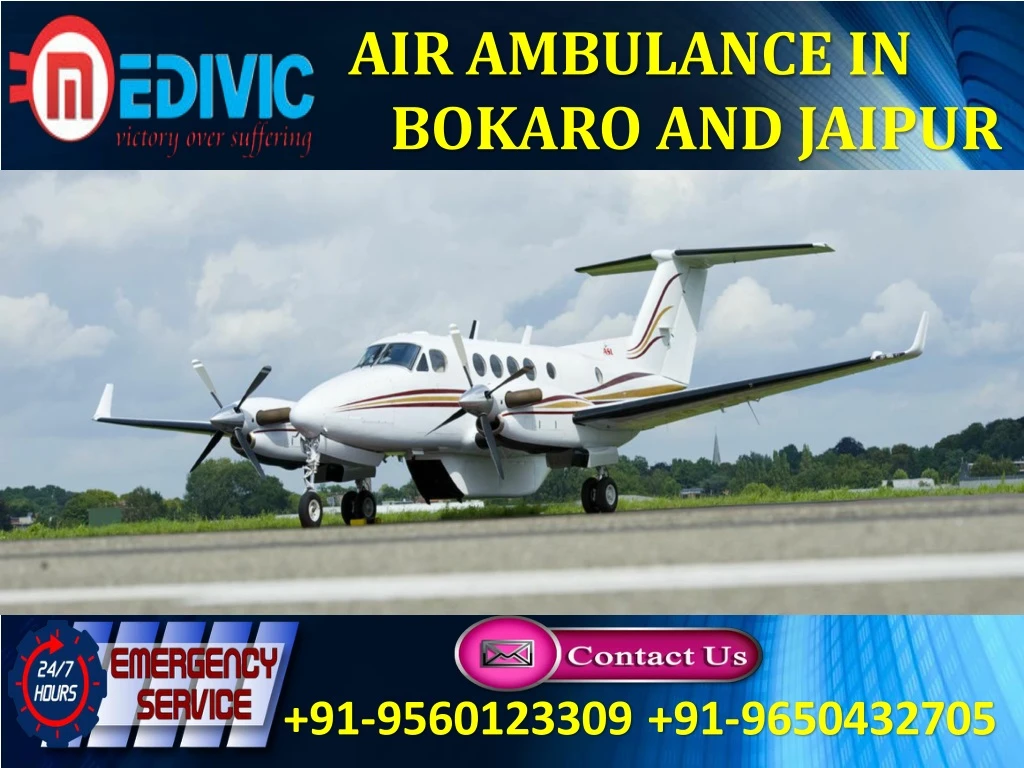 air ambulance in bokaro and jaipur