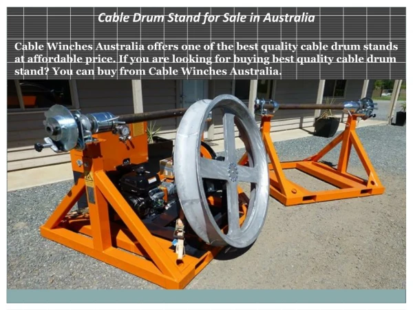 Cable Drum Stand for Sale in Australia