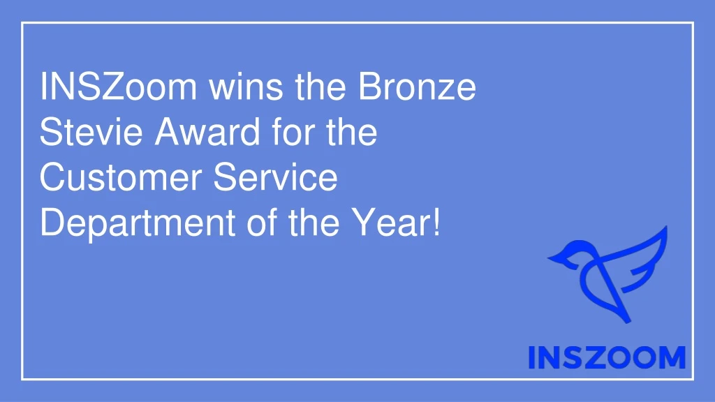 inszoom wins the bronze stevie award