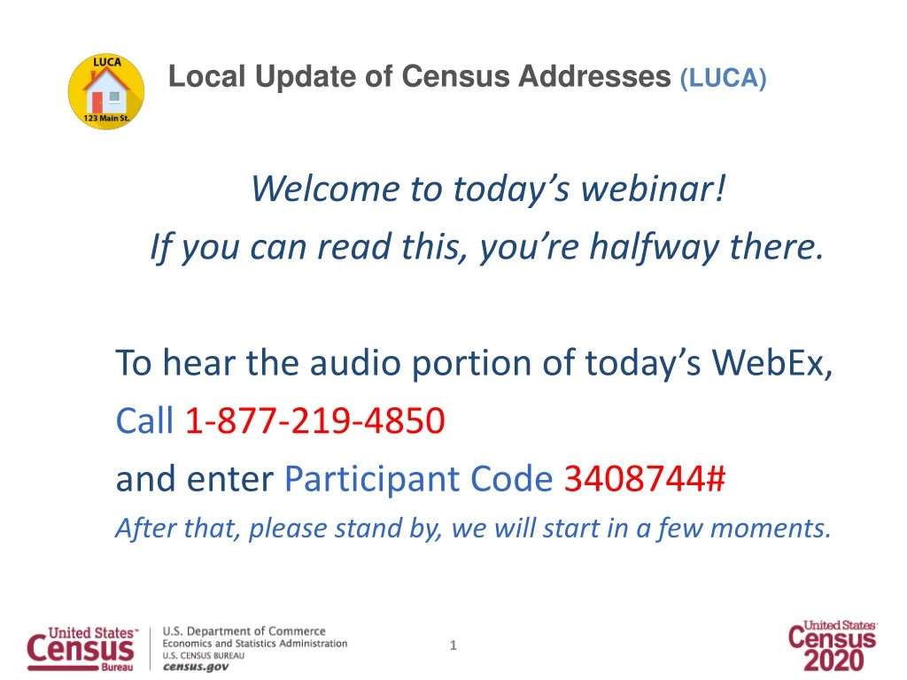 local update of census addresses luca