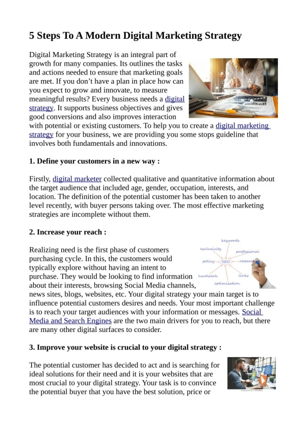 5 steps to a modern digital marketing strategy