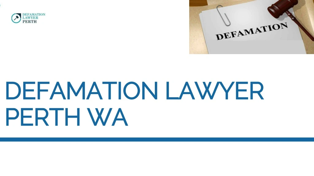 defamation lawyer perth wa