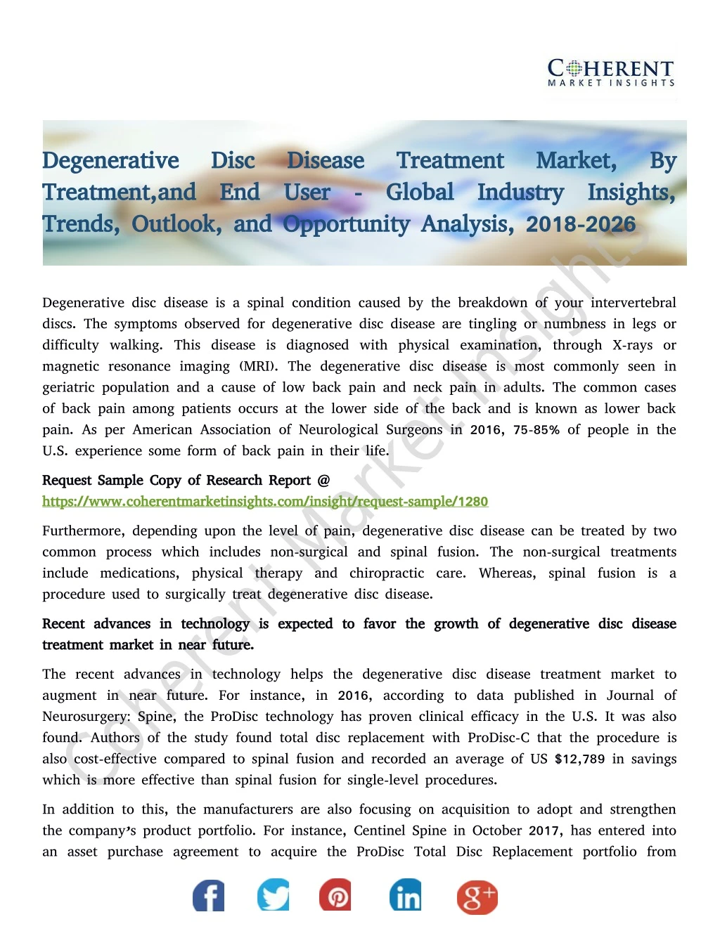 degenerative disc disease treatment market