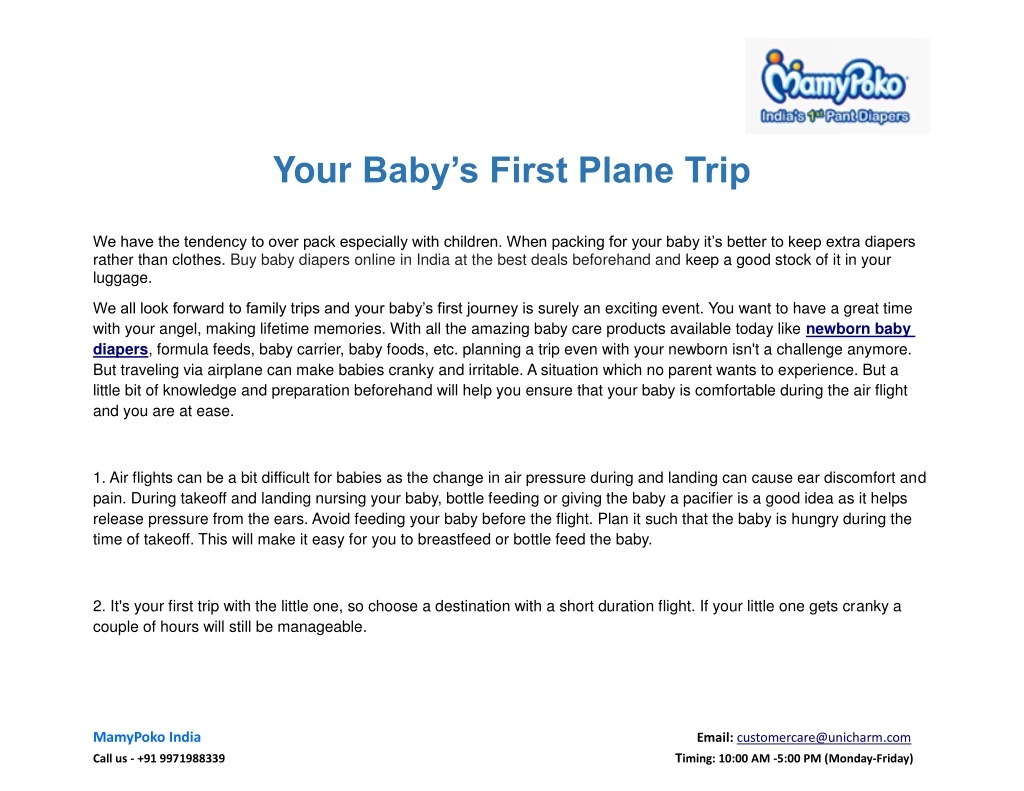 your baby s first plane trip