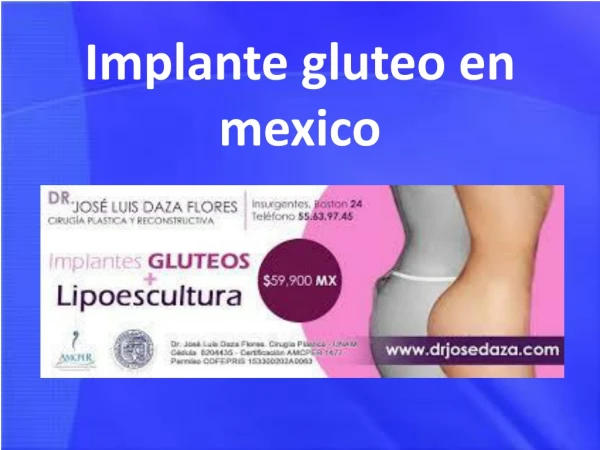 Implante gluteo en mexico