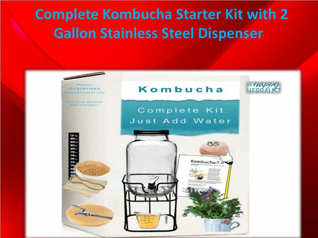 complete kombucha starter kit with 2 gallon