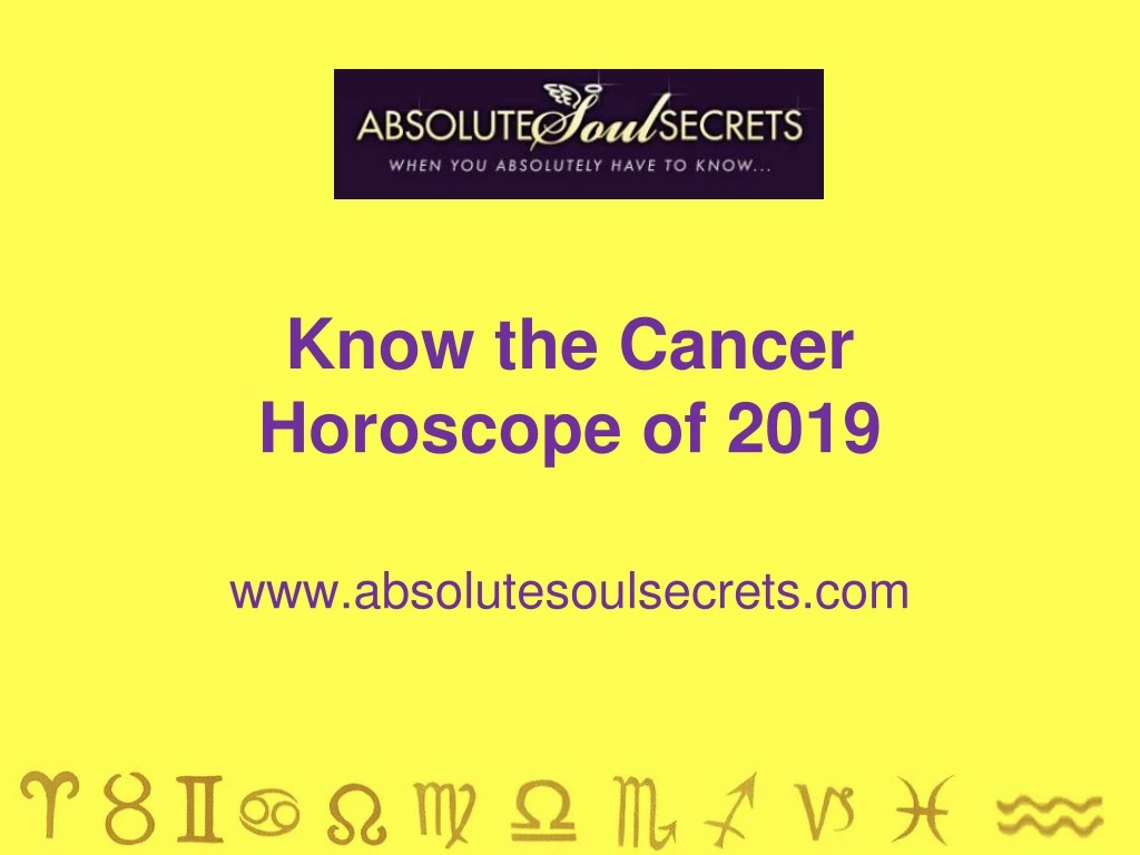 know the cancer horoscope of 2019