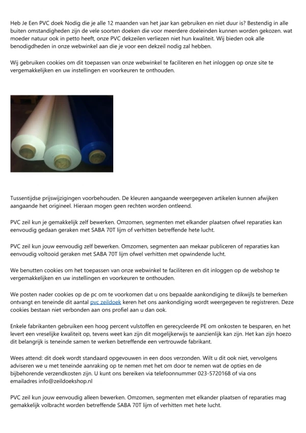 Pvc Zeildoek Kopen? Bij wie