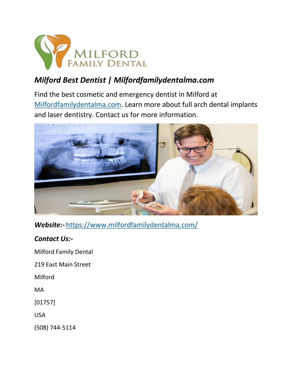 milford best dentist milfordfamilydentalma com