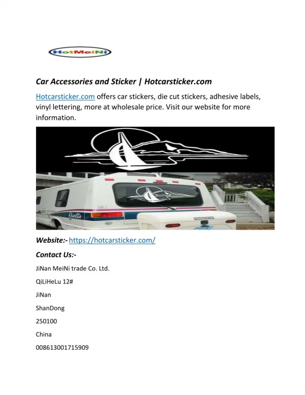 Car Accessories and Sticker | Hotcarsticker.com