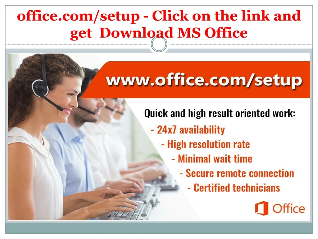 office com setup click on the link and get download ms office