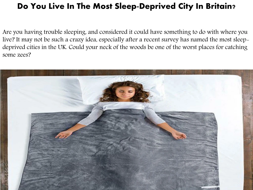 do you live in the most sleep deprived city