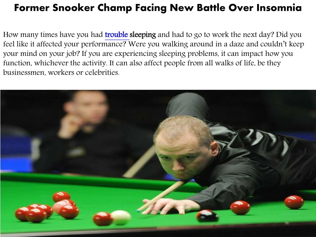 former snooker champ facing new battle over