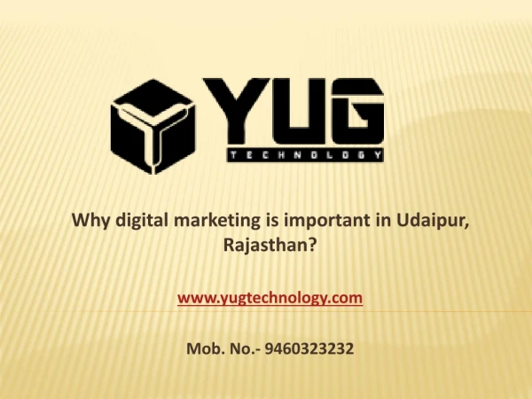 Why digital marketing is important in Udaipur, Rajasthan?
