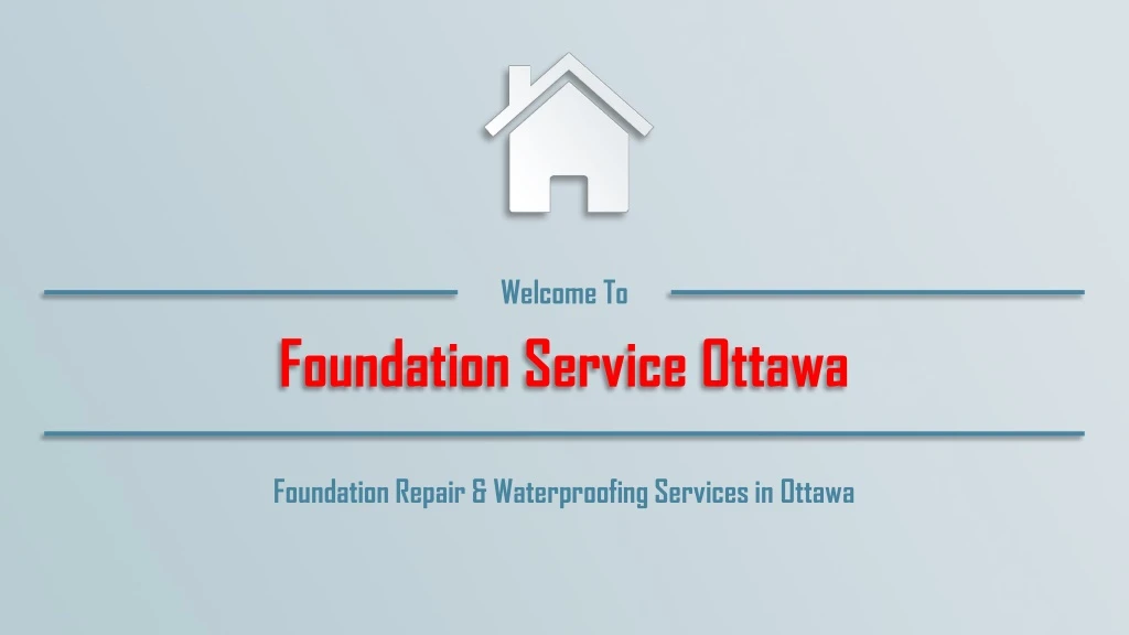 foundation service ottawa