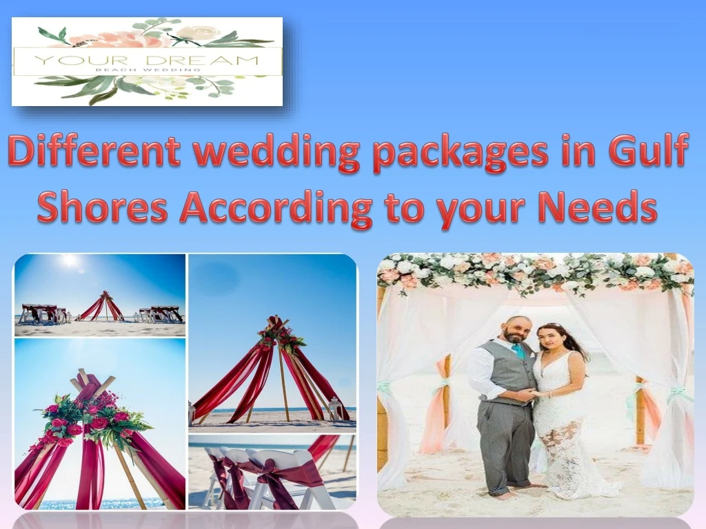 different wedding packages in gulf shores