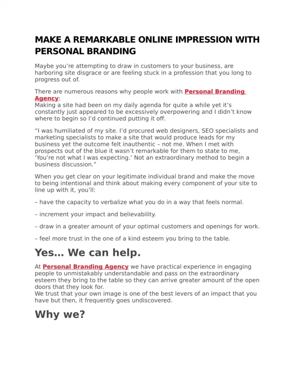 Personal Branding Agencies | Marketing & Branding Service Companies India