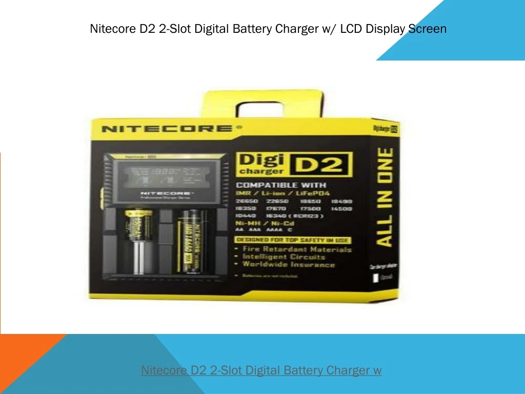 nitecore d2 2 slot digital battery charger