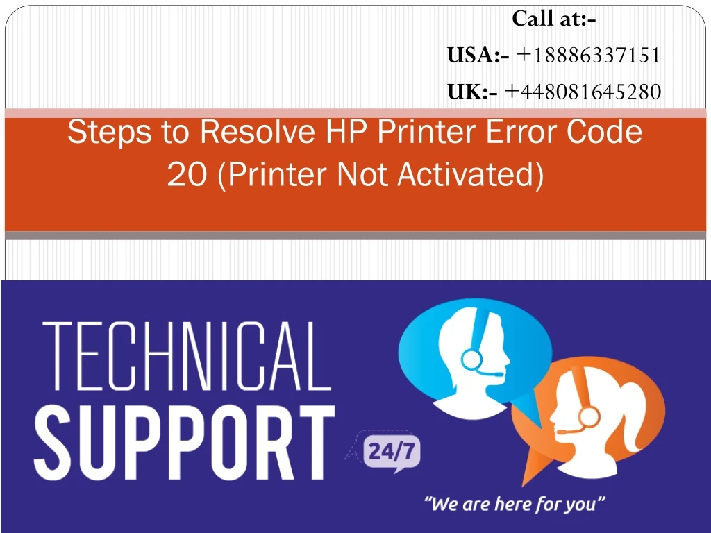 steps to resolve hp printer error code 20 printer not activated