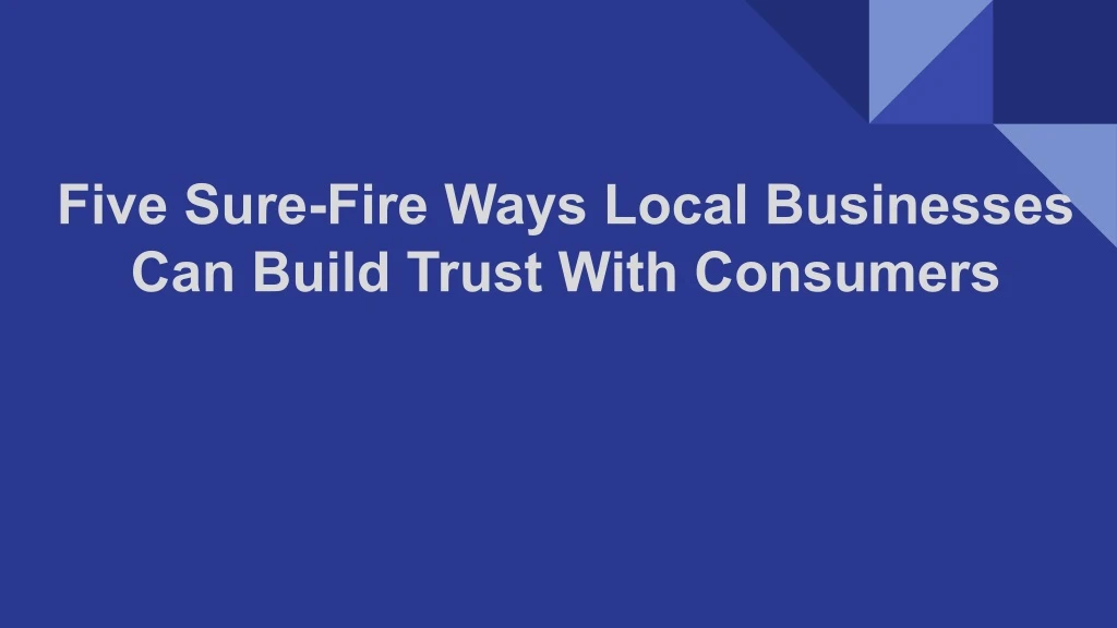five sure fire ways local businesses can build