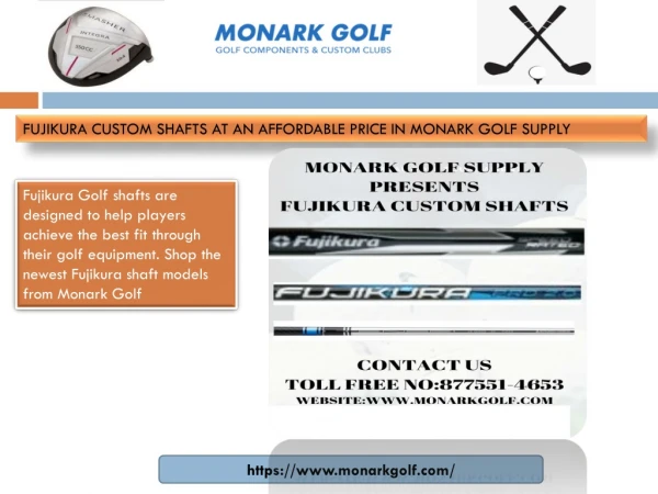 FUJIKURA CUSTOM SHAFTS AT AN AFFORDABLE PRICE IN MONARK GOLF SUPPLY