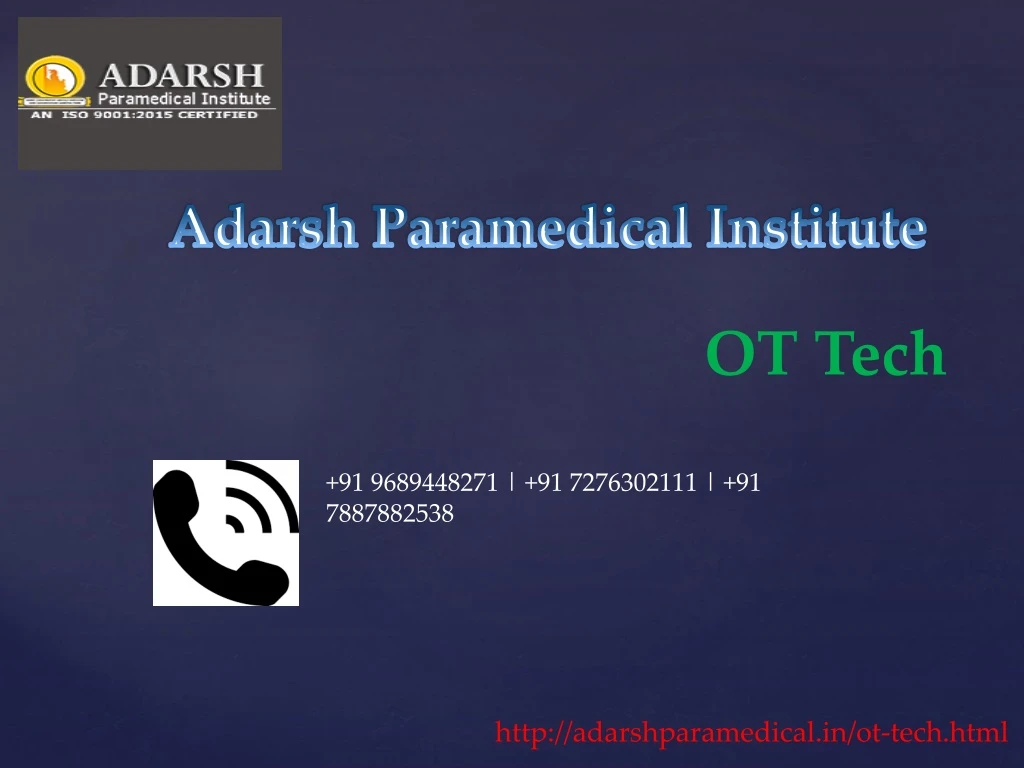 adarsh paramedical institute