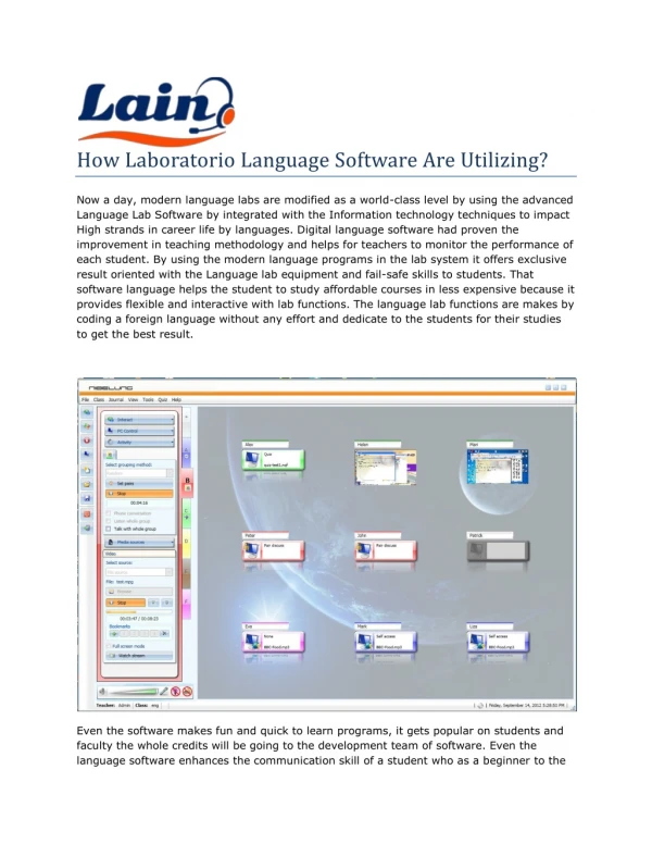 How Laboratorio Language Software Are Utilizing?