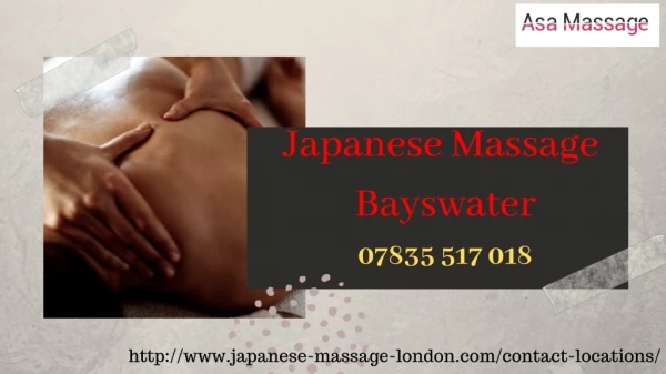 Get affordable and high quality Japanese Massage Bayswater