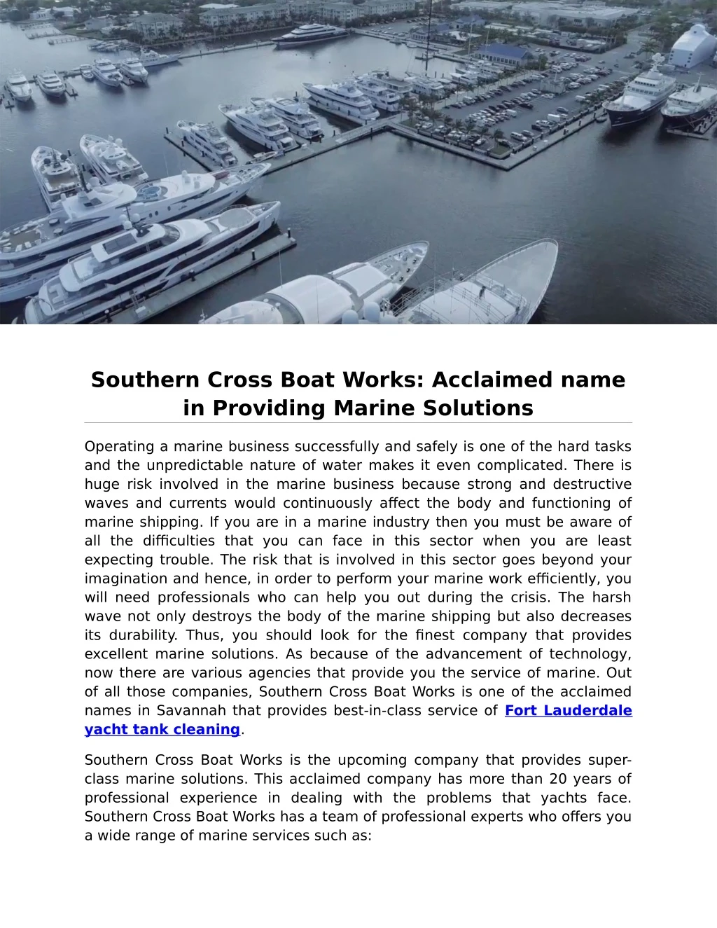 southern cross boat works acclaimed name