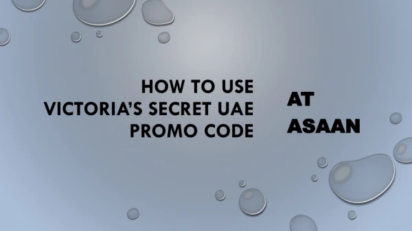 How To Use Victorias Secret Promo Code UAE