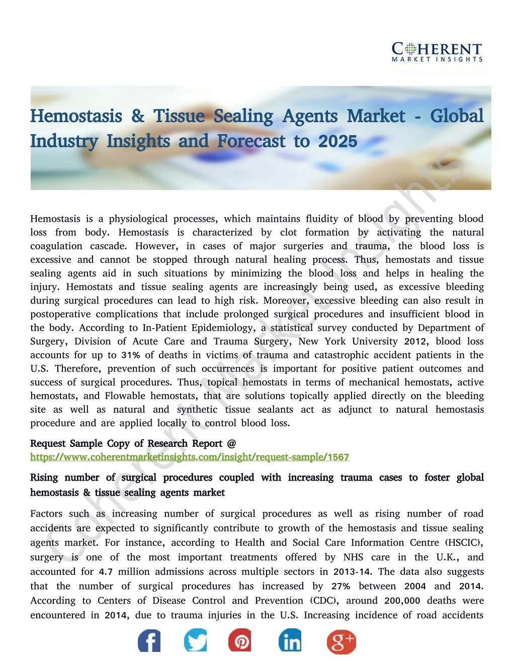 hemostasis tissue sealing agents market global