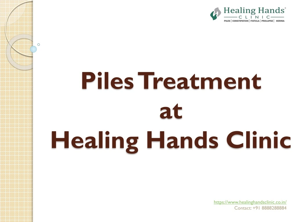 piles treatment at healing hands clinic