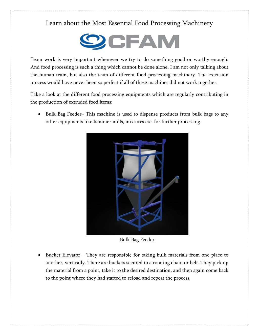 learn about the most essential food processing