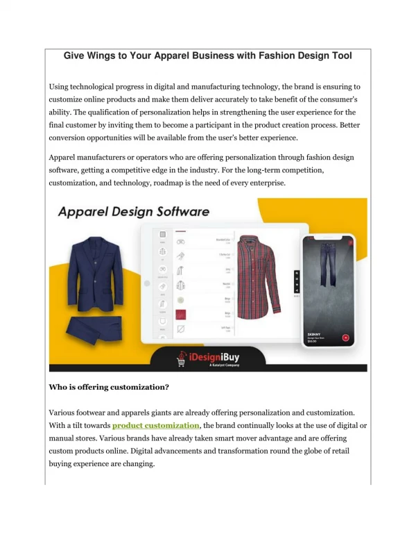 Give Wings to Your Apparel Business with Fashion Design Tool