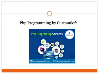 PHP Programming Services by CustomSoft - slide 1