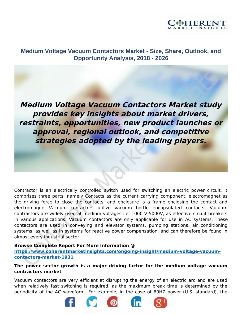 medium voltage vacuum contactors market size